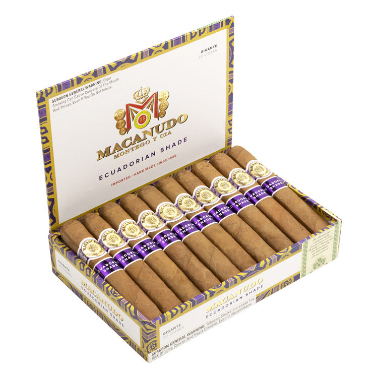 Macanudo Ecuadorian Shade Gigante Box Open